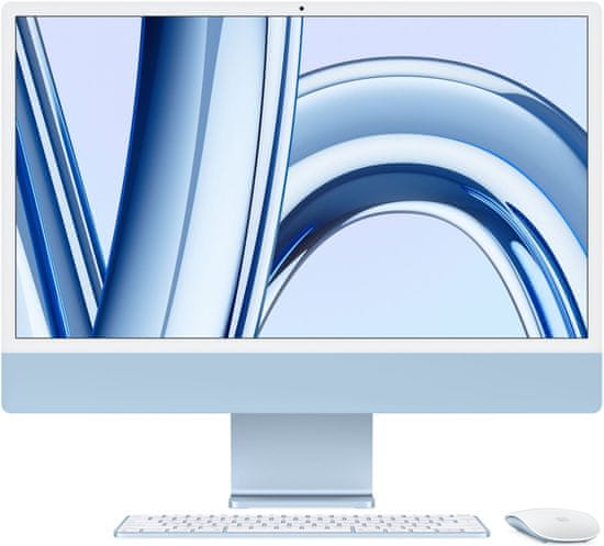 Apple iMac 24" 4,5K Retina /M3 8-core/8GB/256GB SSD/8-core GPU, modrá (MQRC3CZ/A) Počítač