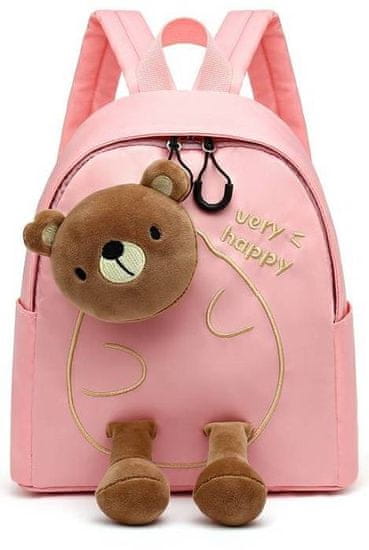 bHome Dětský batoh Medvídek růžový