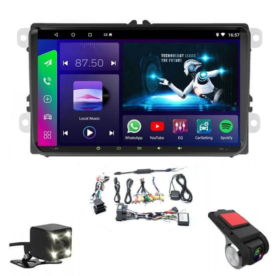 Farrot Autorádio Farrot 2 DIN 9 palců ANDROID 13 dotykový displej 2/32 GB GPS DAB CAN-BUS DSP Bluetooth WiFi couvání pro Volkswagen Passat Golf Polo Škoda Seat LEVNĚ