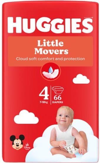 Huggies Little Movers Mega 4, 66 ks