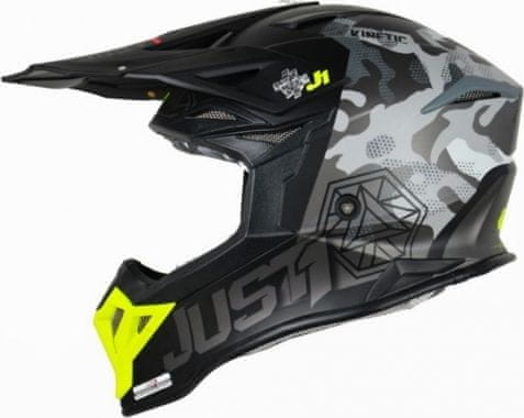 JUST 1 HELMETS Moto přilba JUST1 J39 KINETIC matná camo fluo žluto/červeno/černá