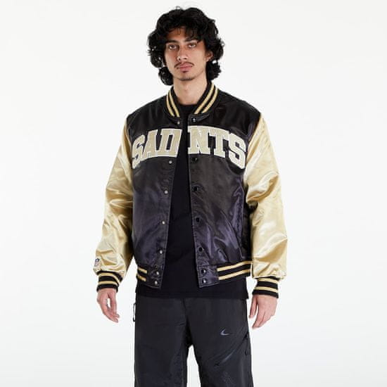 New Era Bomber New Orleans Saints NFL Satin Bomber Jacket UNISEX Black/ Vegas Gold M