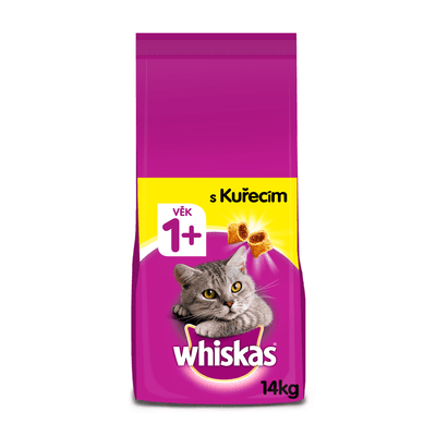 Whiskas granule kuřecí pro dospělé kočky 14 kg