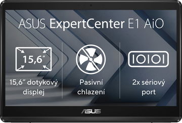 ASUS ExpertCenter E1 E1600WKAT-BD036M Black dotykový