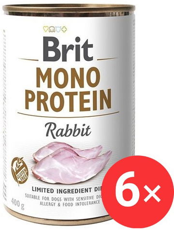 Brit Mono Protein Rabbit 6 × 400 g DO 1000 KČ