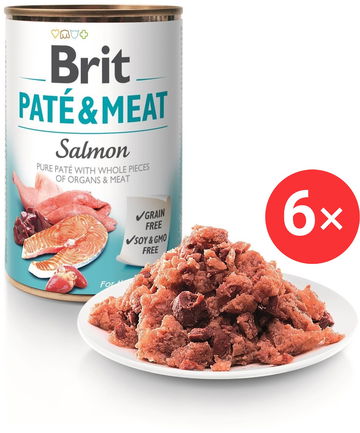 Brit Paté & Meat Salmon 6 × 400 g