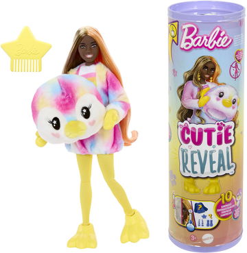 Barbie Cutie Reveal Barbie Barevné sny tučňák s doplňky a 10 překvapení LEVNĚ