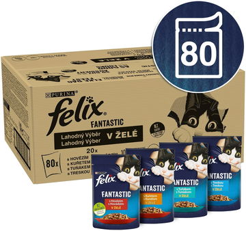 Felix Fantastic lahodný výběr v želé 80× 85 g SLEVA