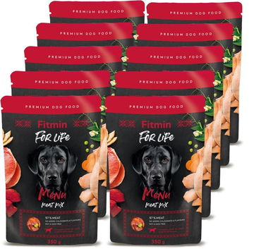 Fitmin For Life Dog Menu meat mix kapsička 10 × 350 g