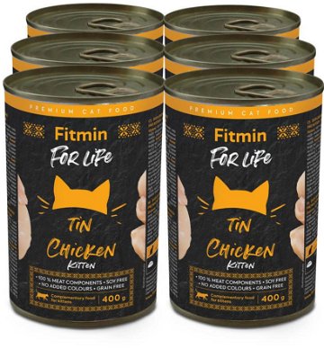 Fitmin for Life Kuřecí konzerva pro koťata 6 × 400 g