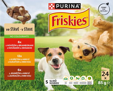 Friskies Adult multipack lahodný výběr ve šťávě 24 × 85 g