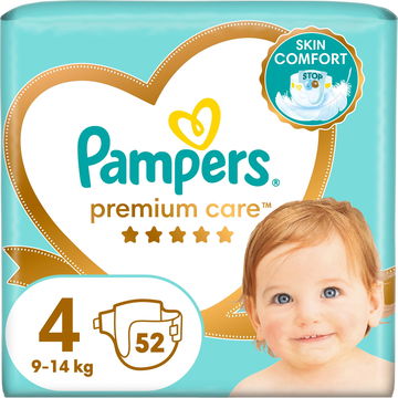 PAMPERS Premium Care vel. 4 (52 ks) AKCE