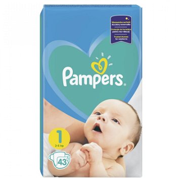 PAMPERS New Baby Dry vel. 1 Newborn 43 ks