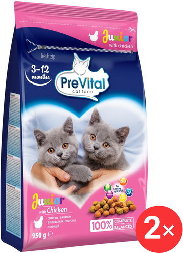 PreVital granule s kuřecím pro koťata 2 × 950 g