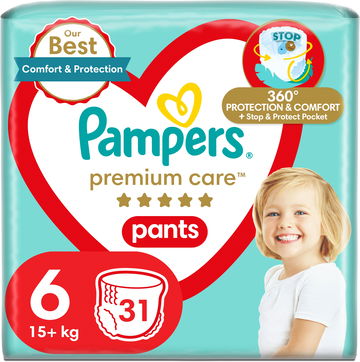 PAMPERS Pants Premium Care Extra Large vel. 6 (31 ks)