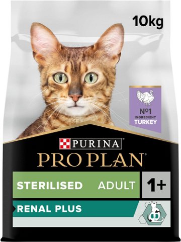 Pro Plan Cat Sterilised Renal Plus granule pro kastrované kočky s krůtou 10 kg LEVNĚ