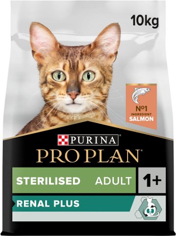 Pro Plan Cat Sterilised Renal Plus granule pro kastrované kočky s lososem 10 kg