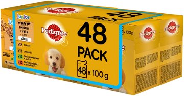 Pedigree kapsičky pro štěňata masový výběr s rýží v želé 48 x 100 g