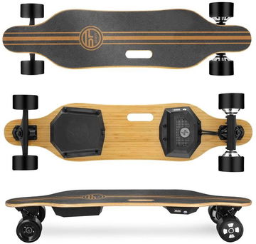 Spokey E-LONGBAY Elektrický longboard, baterie 4 Ah