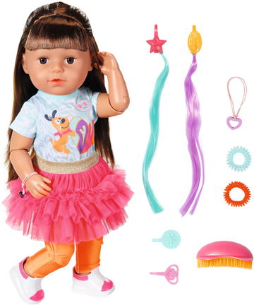 Starší sestřička BABY born Play & Style, brunetka, 43 cm