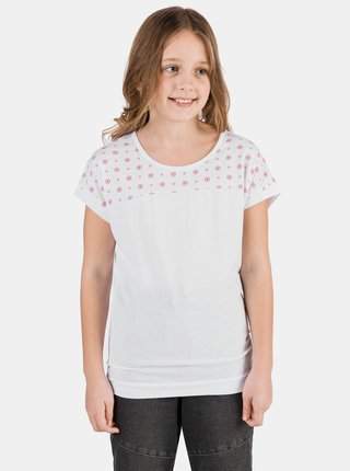 Bílé holčičí vzorované tričko SAM 73 nejlevnější