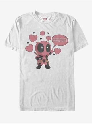 Bílé unisex tričko Marvel Love Tacos