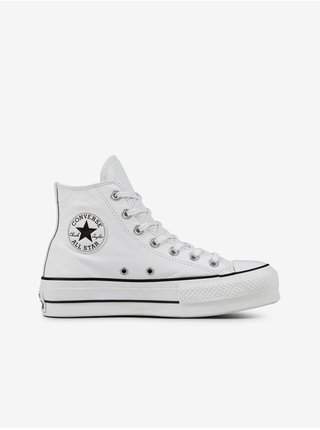 Bílé dámské kožené kotníkové tenisky Converse