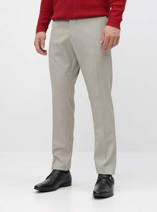 Béžové oblekové slim fit kalhoty Selected Homme Maze Saint LEVNĚ