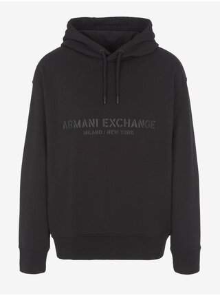 Černá pánská mikina s kapucí Armani Exchange