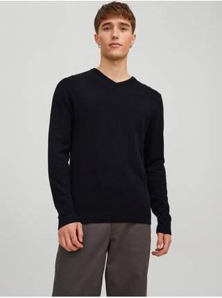 Černý pánský basic svetr Jack & Jones Basic