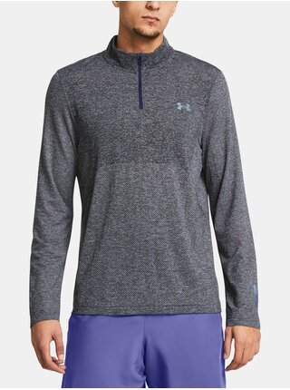 Fialové pánské tričko Under Armour UA Seamkess Stride 1/4 Zip