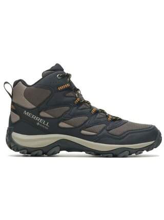 Hnědo-černé pánské kotníkové outdoorové tenisky MERRELL West Rim Sport Mid GTX