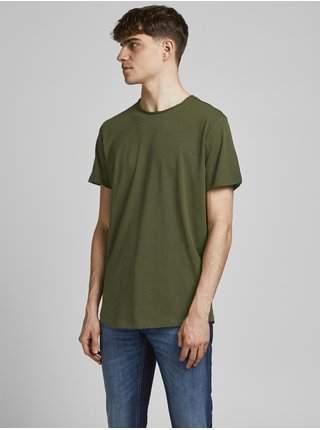 Khaki basic tričko Jack & Jones Basher