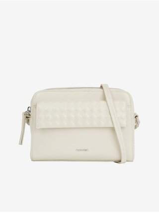 Krémová dámská crossbody kabelka Calvin Klein