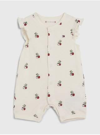 Krémové holčičí vzorované body Tommy Hilfiger Baby Cherry AKCE