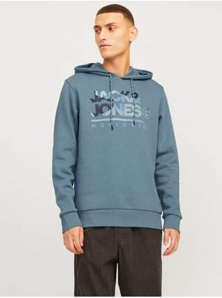 Modrá pánská mikina s kapucí Jack & Jones