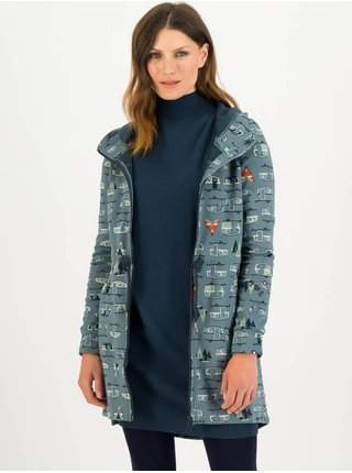 Modrá vzorovaná parka s kapucí Blutsgeschwister Cosyshell Hooded