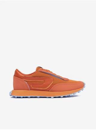 Oranžové pánské tenisky s koženými detaily Diesel Racer pánská obuv