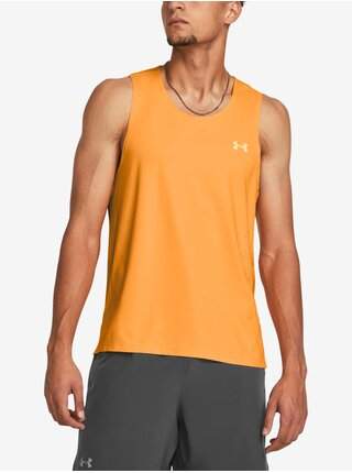 Oranžové pánské sportovní tílko Under Armour UA LAUNCH ELITE SINGLET