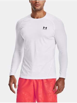 Tričko Under Armour UA HG Armour Fitted LS - bílá