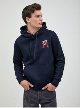 Tmavě modrá pánská mikina s kapucí Tommy Hilfiger