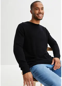 Vlněný svetr s podílem Good Cashmere Standard® a kulatým výstřihem