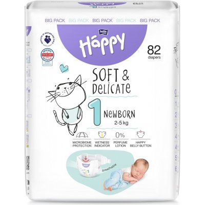 TOP 5. - Bella Baby Happy Soft&Delicate 1 Newborn 2–5 kg 82 ks