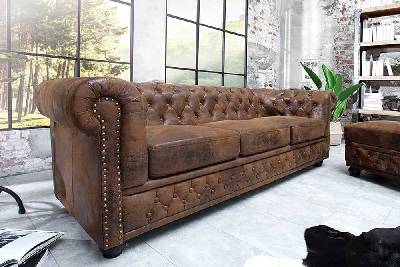 TOP 4. - Massive home Chesterfield hnědá mikrovlákno 17382