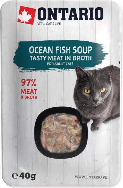 TOP 5. - Ontario Soup Cat Ocean Fish with vegetables 40 g