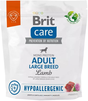 Brit Care Dog Hypoallergenic s jehněčím Adult Large Breed 1 kg