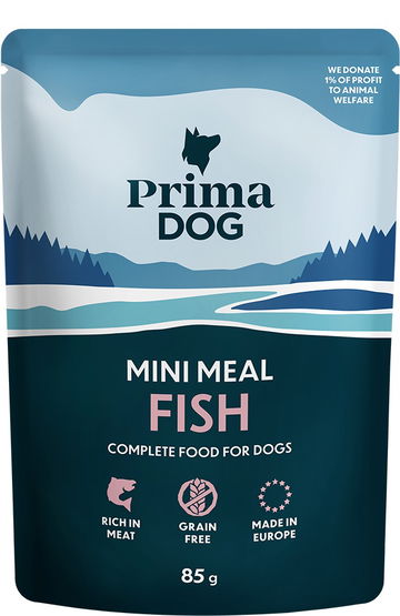 PrimaDog Mini Meal filety s rybou ve šťávě 85 g DO 300 KČ