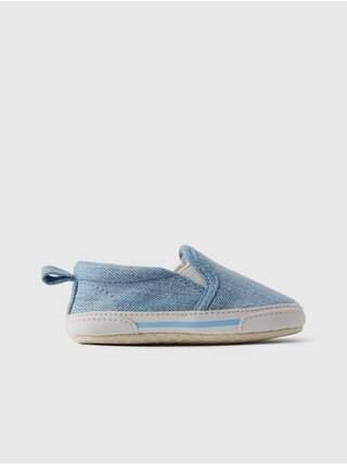 Modré baby džínové slip on tenisky GAP AKCE