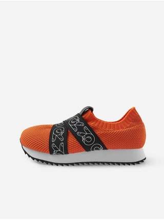 Oranžové holčičí slip on tenisky Reima Ok