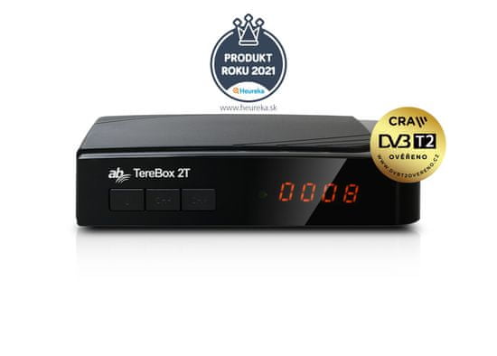 AB-COM AB DVB-T2/C set-top-box Terebox 2T HD/Full HD/H.265/HEVC/CRA overené/ čítačka kariet/ HDMI/ USB/ SCART/ EPG najlacnejšie